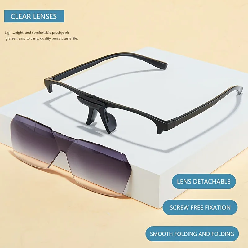 Adjustable Unisex Flip Cover Reading Old Eye Shades - Image 3